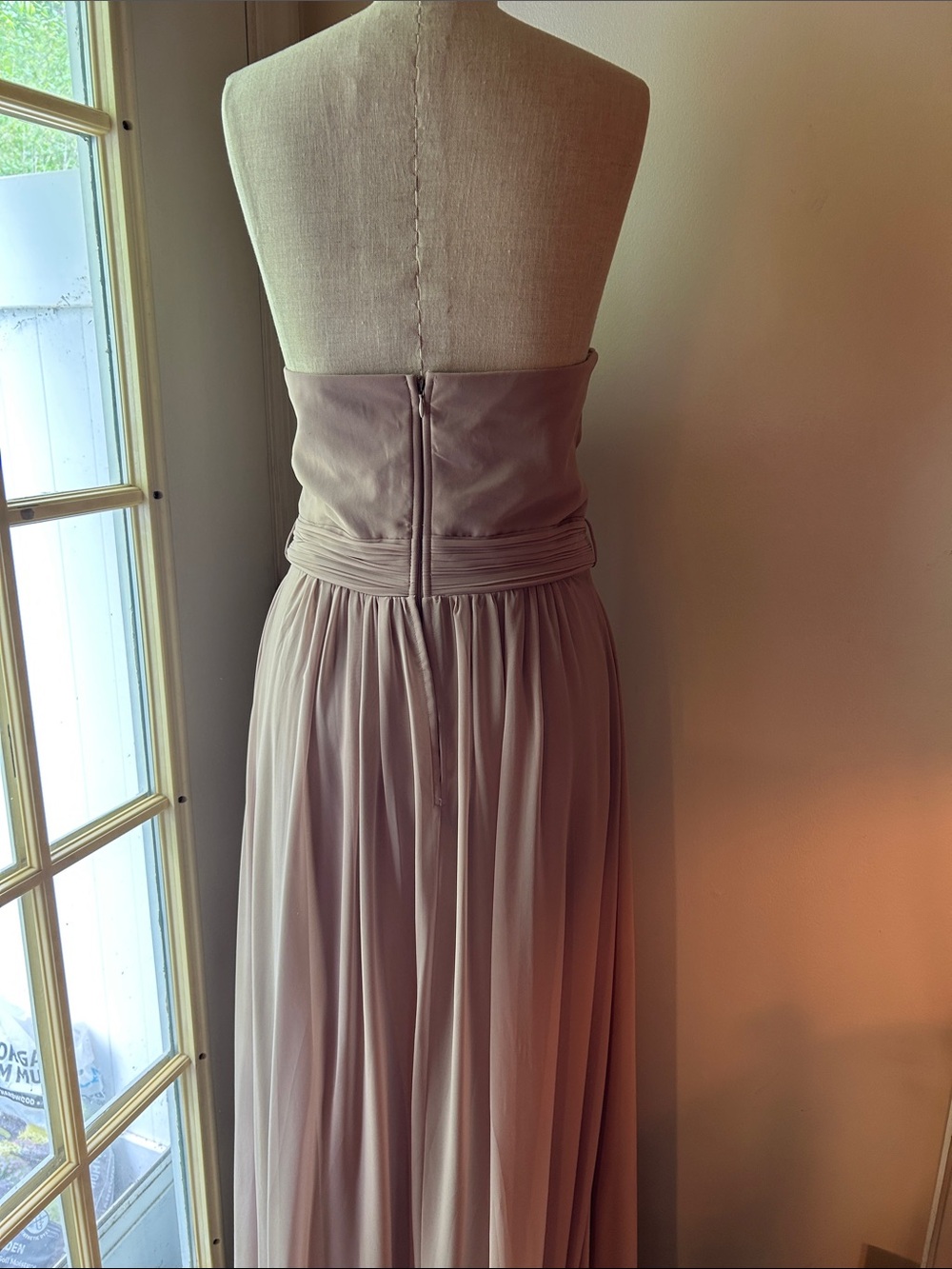 Birdy Grey Grace convertible Maxi Dress in Taupe - Elegant Evening Gown Large - Picture 10 of 16
